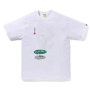 BAPE Smoke Ape Head Graphic Tee White