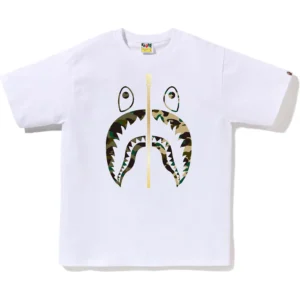 BAPE 1st Camo Shark Face Tee White