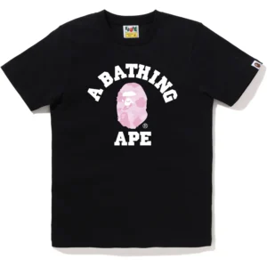BAPE ABC Camo College Tee Black Pink