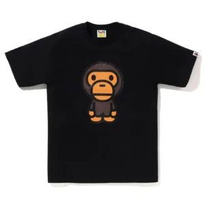 BAPE Glitter Big Baby Milo Tee Black