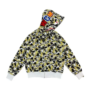 Bape Shark Full Zip Hoodie Grey