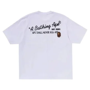 BAPE Hand Draw Relaxed Fit Tee White