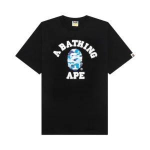 BAPE ABC Camo College Tee Black Blue