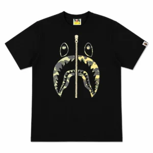 BAPE 1st Camo Shark Face Tee Black