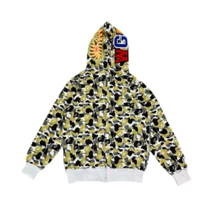 Bape Shark Full Zip Hoodie Grey