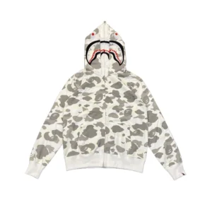 Bape Color Camo Shark Full Zip Hoodie Grey