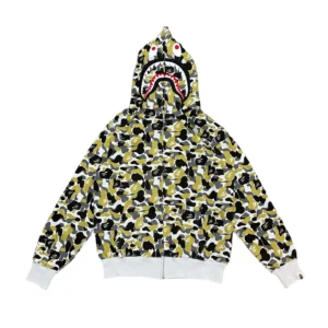 Bape Shark Full Zip Hoodie Grey