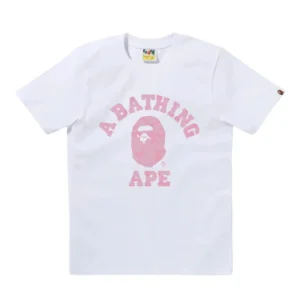 BAPE ABC Camo College Tee White Pink