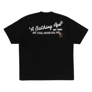 BAPE Hand Draw Relaxed Fit Tee Black