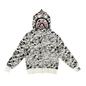 Bape ABC Camo Shark Full Zip Hoodie Grey