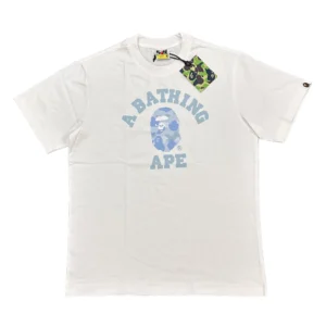 BAPE ABC Camo College Tee White Blue