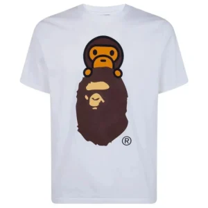 BAPE Milo On Ape Head Tee White