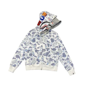 Bape Space Camo Shark Full Zip Hoodie Grey
