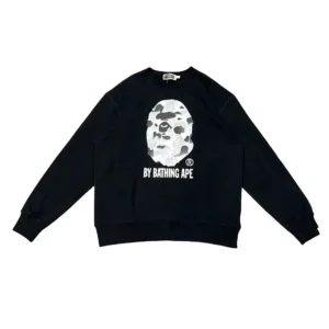 Bape City Camo Big Ape Head Crewneck Sweatshirt Black