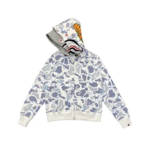 Bape Space Camo Shark Full Zip Hoodie Grey