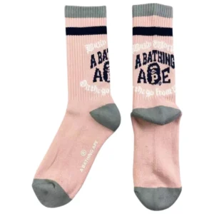BAPE Busy Works Crew Socks Pink