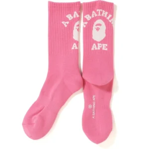 BAPE Ape Head Logo Crew Socks Pink