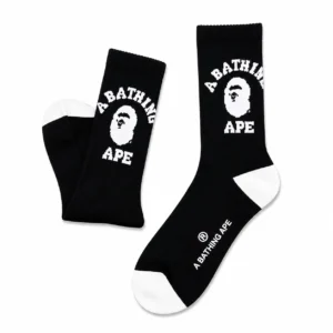 BAPE Ape Head Logo Crew Socks Black