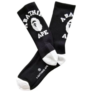 BAPE Ape Head Logo Crew Socks Black