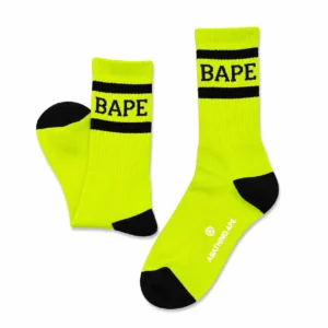 BAPE Logo Crew Socks Green