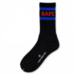 BAPE Logo Crew Socks Black