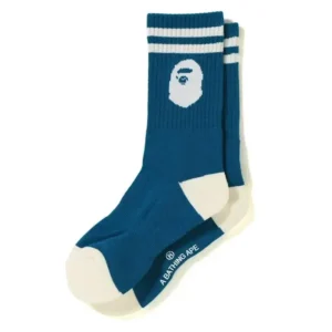BAPE Ape Head Line Socks Navy