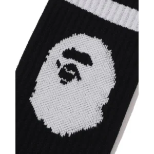 BAPE Ape Head Line Socks Black