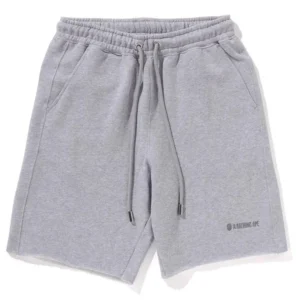 BAPE Raw Edge Loose Fit Sweat Shorts Grey
