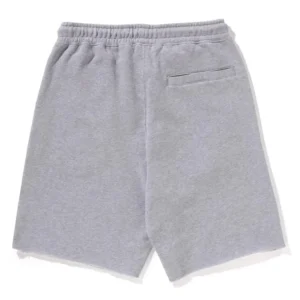 BAPE Raw Edge Loose Fit Sweat Shorts Grey