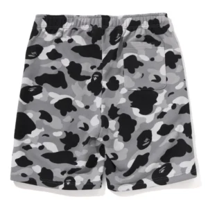 BAPE Shark Face ABC Camo Sweat Shorts Grey