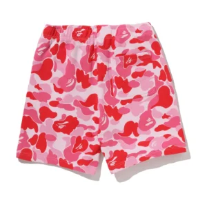 BAPE ABC Camo Heavy Washed Relaxed Fit Sweat Shorts Pink