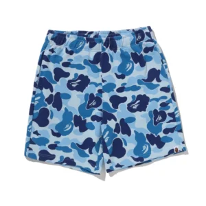 BAPE ABC Camo Heavy Washed Relaxed Fit Sweat Shorts Blue