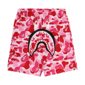 BAPE ABC Camo Shark Sweat Shorts Pink