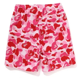 BAPE ABC Camo Shark Sweat Shorts Pink