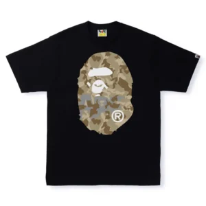 BAPE Sand Camo Big Ape Head Tee Black