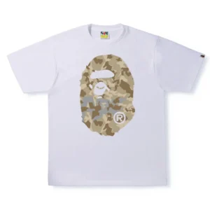 BAPE Sand Camo Big Ape Head Tee White