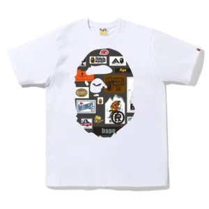 BAPE Multi Label Big Ape Head T-Shirt White