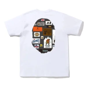 BAPE Multi Label Big Ape Head T-Shirt White