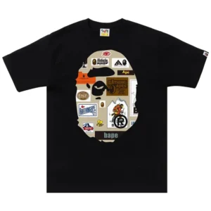BAPE Multi Label Big Ape Head T-Shirt Black