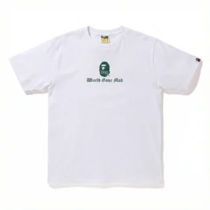BAPE World Gone Mad Tee White