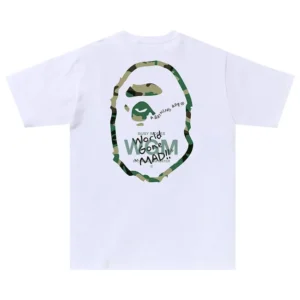 BAPE Busy Works World Gone Mad Ape Head Tee White