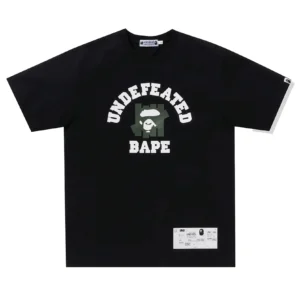 BAPE x Undefeated College Tee Black