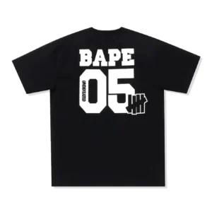 BAPE x Undefeated College Tee Black