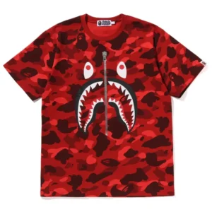 BAPE 1st Camo Shark Tee Red