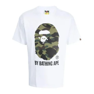 BAPE 1st Camo By Bathing Ape Tee Green Camo White