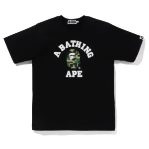 BAPE ABC Camo College Tee Green Black
