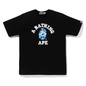 BAPE ABC Camo College Tee Blue Black