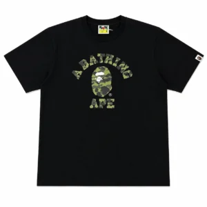 BAPE 1st Camo College Tee Green Black