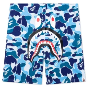 BAPE ABC Camo Shark Sweat Shorts Blue
