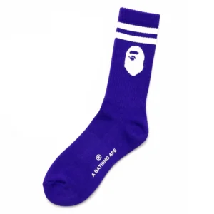 BAPE Ape Head Line Socks Purple